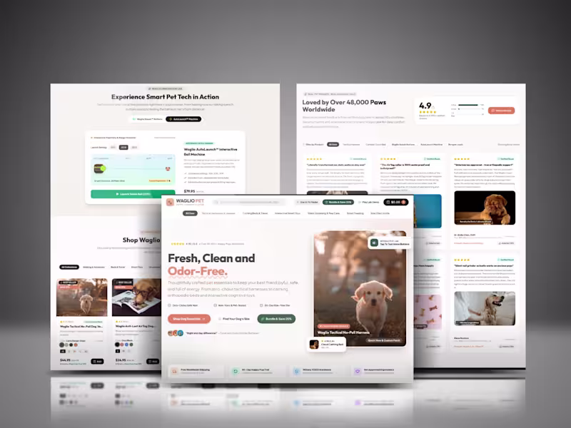 Cover image for Conversion-Focused Shopify Store for WaglioPet