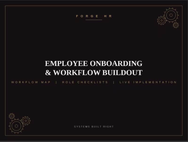 Cover image for Employee Onboarding & HR Workflow Buildout