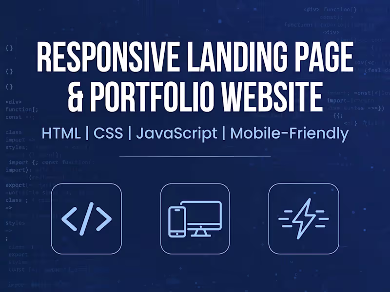 Cover image for Responsive Landing Page & Portfolio Website