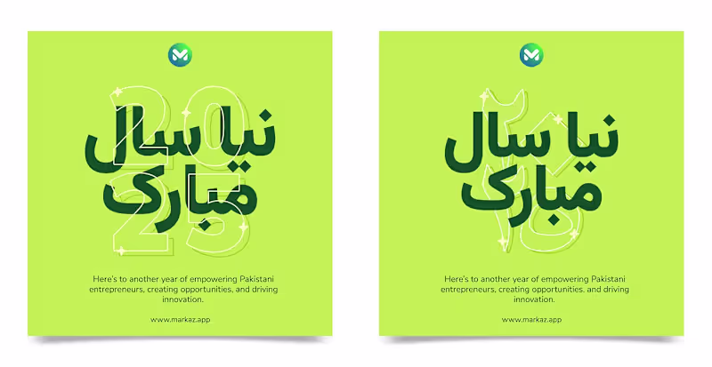 Cover image for New Year Social Media Designs with Custom Typography & AI Art
