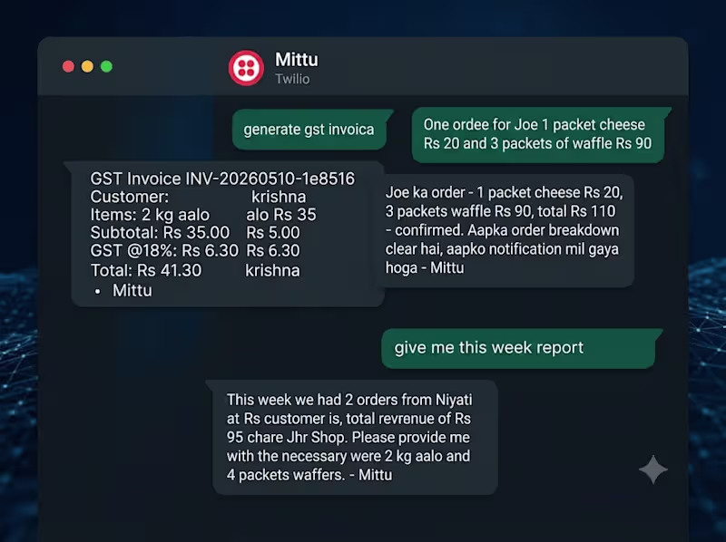 Cover image for Mittu — Multilingual WhatsApp AI