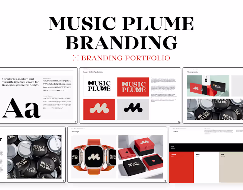 Cover image for Music Plume Branding Project on Behance
