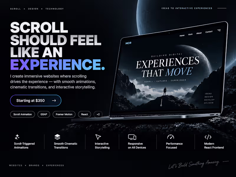 Cover image for Scroll-Driven & Interactive Websites