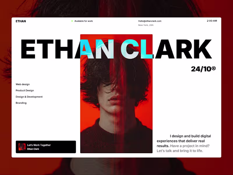 Cover image for ETHANCLARK — Minimalist Portfolio Template