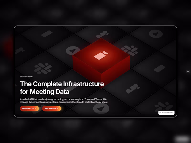 Cover image for Hexon AI: 3D SaaS Website (Design + Framer Development)