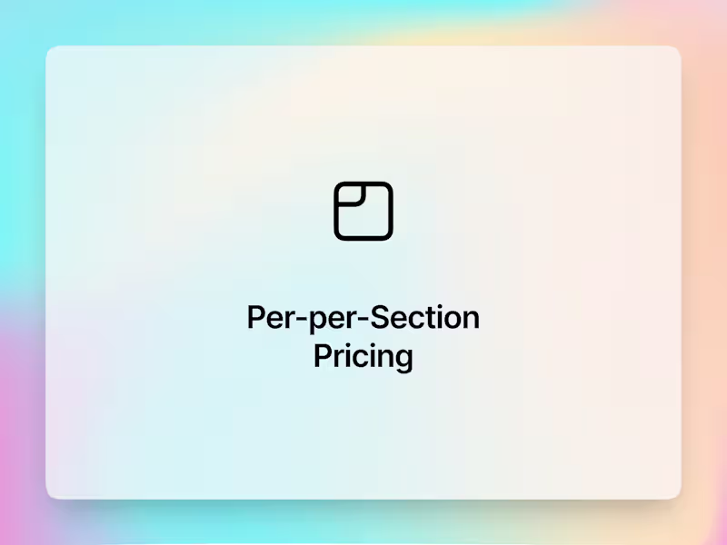 Cover image for Pay-per-Section Pricing