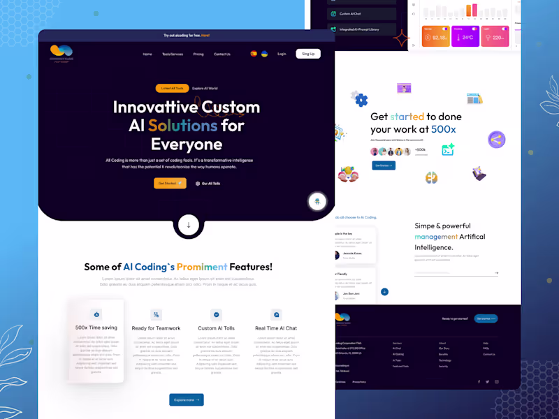 Cover image for AI Coding Platform - Landing Page & UI Kit