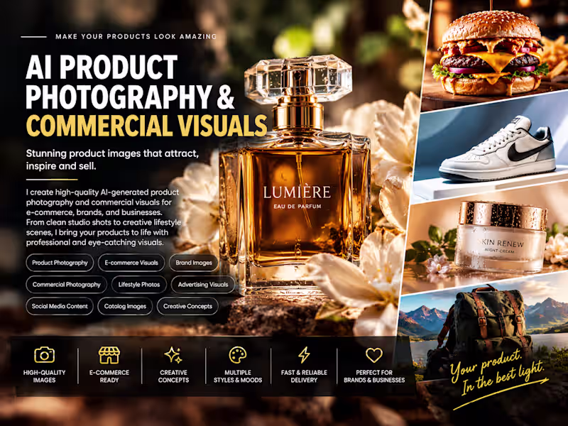 Cover image for AI Product Photography & Commercial Visuals