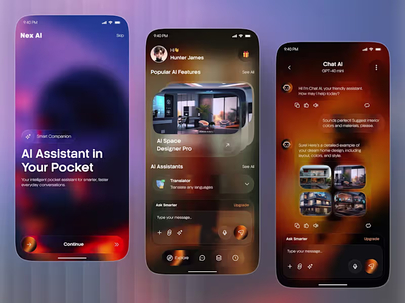 Cover image for AI Assistant App UI –