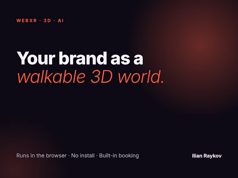 Cover image for WebXR 3D brand space: walkable, in the browser, with AI