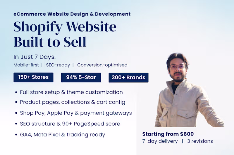 Cover image for Shopify Website Design and Development