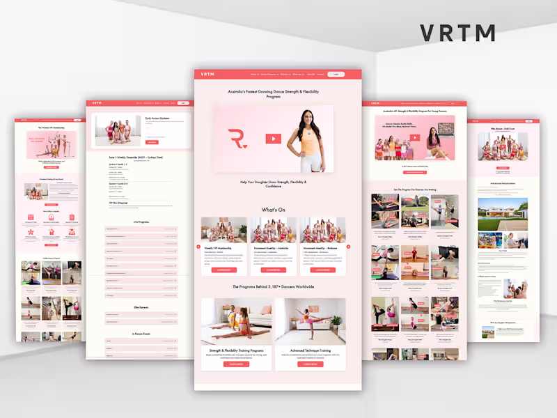 Cover image for VR The Movement | Full Kajabi Website Rebuild