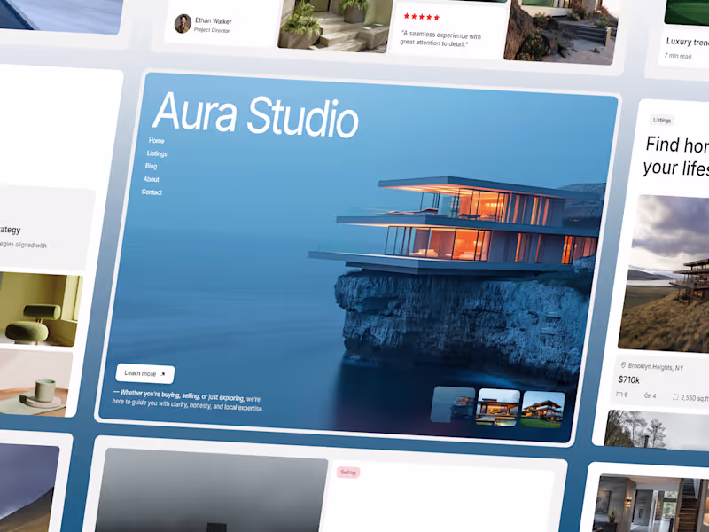 Cover image for Aurastudio — Real Estate & Agency Template