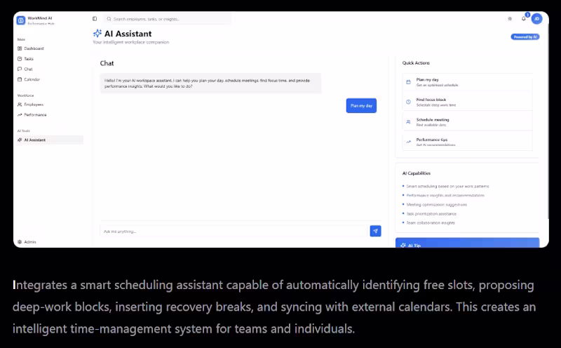 Cover image for 🚀 Building WorkMind AI — A Unified AI Workplace We built Wo...