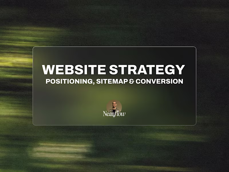 Cover image for Website Strategy Sprint — Positioning, Sitemap & Conversion Plan
