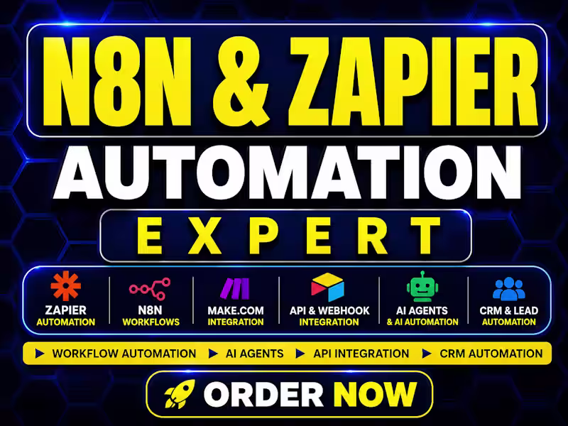 Cover image for I Will Build AI-Powered Business Automations With n8n