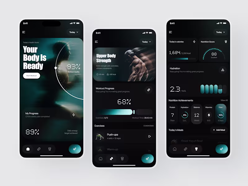 Cover image for Pulse - AI Fitness & Health Tracking App UI Design