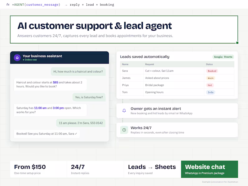 Cover image for AI Customer Support & Lead Agent