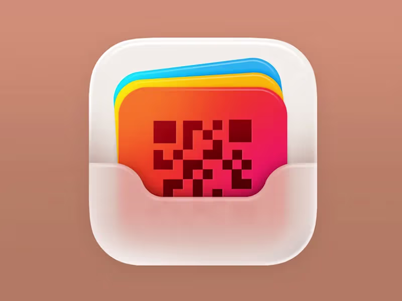 Cover image for QR Code Cards Wallet App Icon.