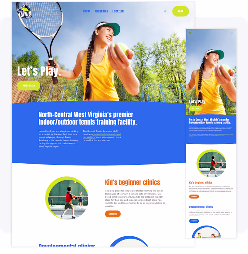 Cover image for Summit Tennis Academy | Website Design & Branding