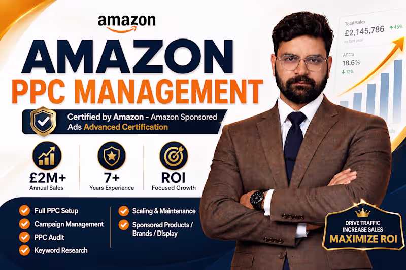 Cover image for I will setup and manage amazon PPC ads campaign for maximum ROI