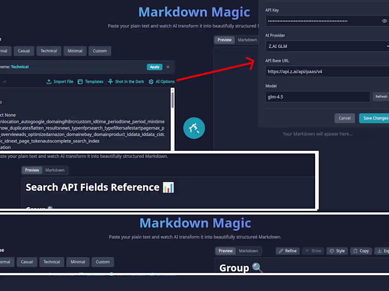 Cover image for Markdown Magic - LLM powered