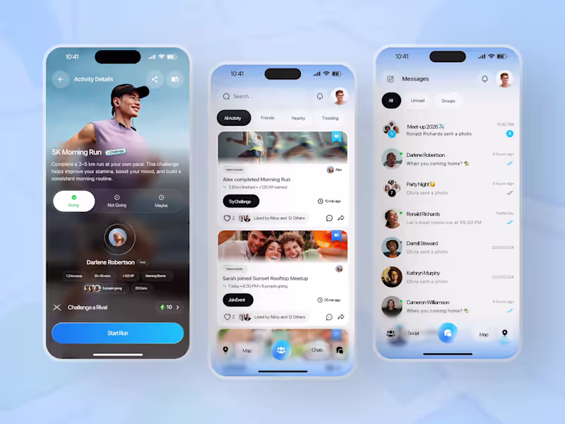 Cover image for Social Gamification App Design | Social Discovery Flow