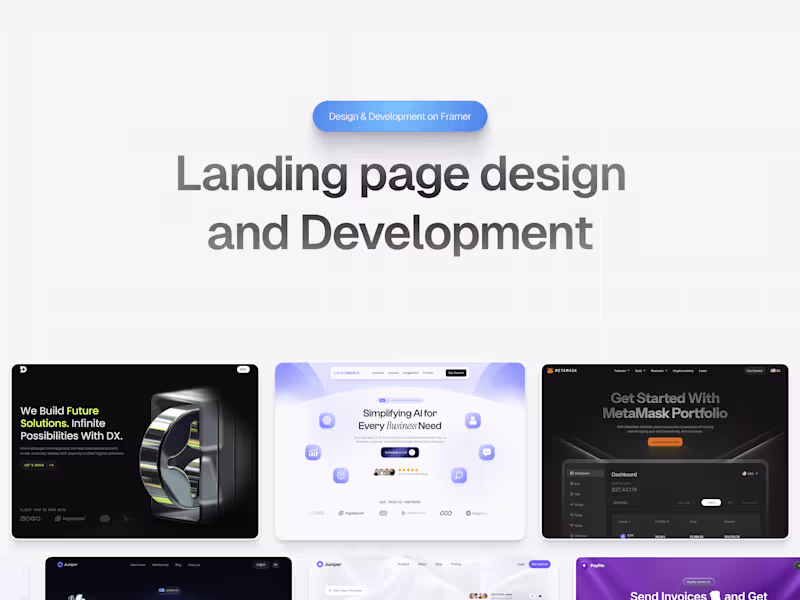 Cover image for Landing Page Design & Development