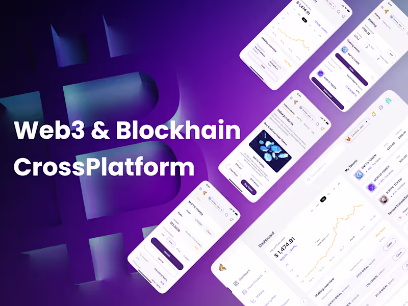Cover image for Web3 Blockchain Design: 100+ Screens in 4 Weeks Delivered