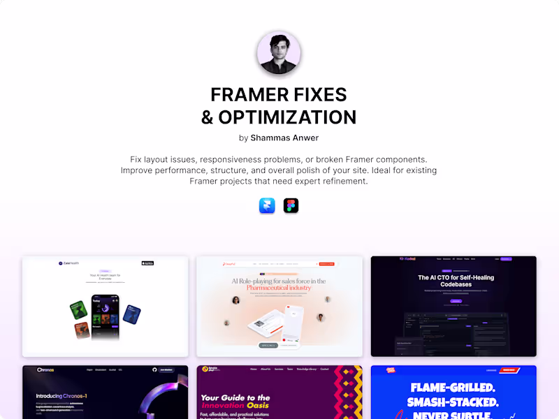 Cover image for Framer Fixes & Optimization