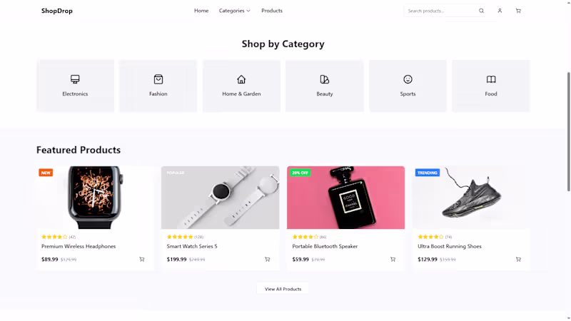 Cover image for Sleek Online Storefront Design