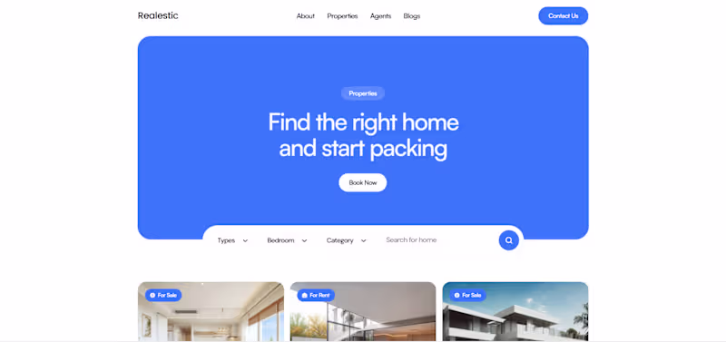 Cover image for Realistic Real Estate Website Redesign