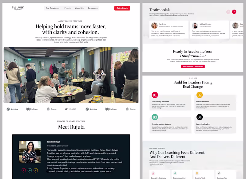 Cover image for Website Design and Development for Solved Together