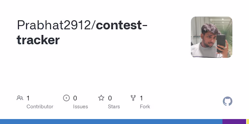 Cover image for Contest Tracker Web Application Development