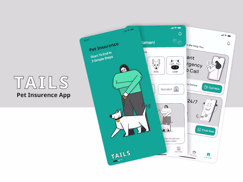 Cover image for TAILS Pet Insurence App 