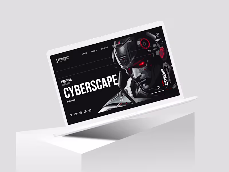 Cover image for Cyberscape | Web Concept for A Techno-Managerial Fest