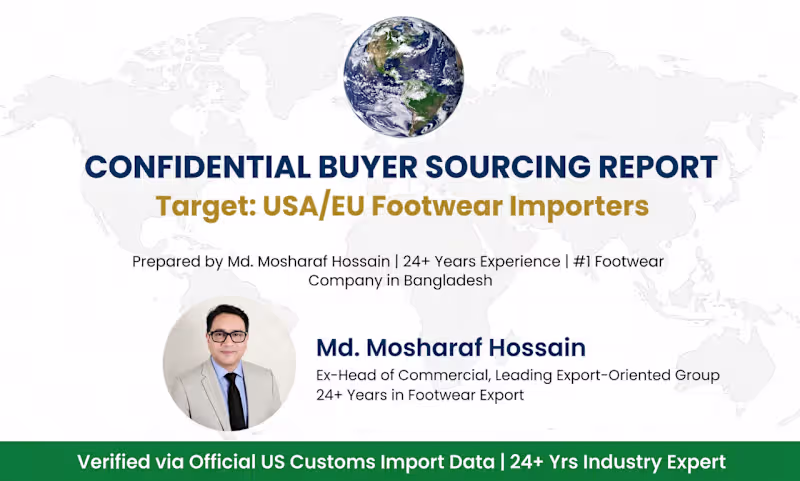 Cover image for I will do footwear factory verification and QC inspection in BD