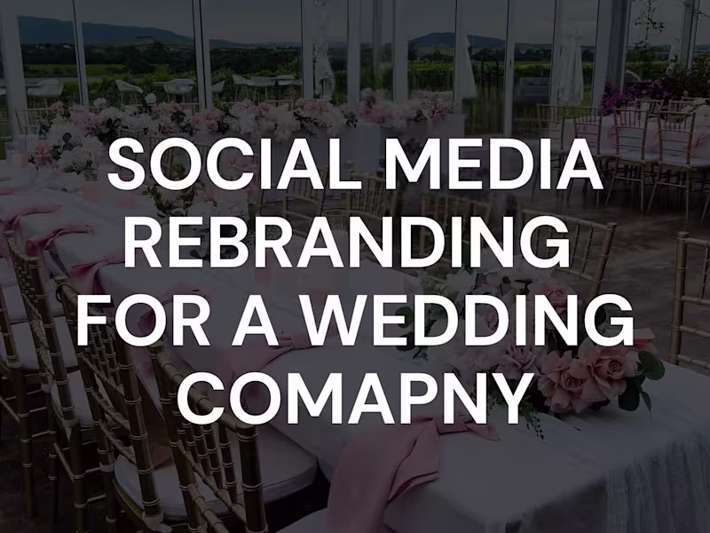 Cover image for Luxury Social Media Rebranding for Amethyst Weddings & Décor