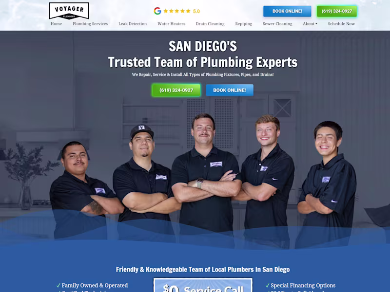 Cover image for Voyager Plumbing — SEO-Driven WordPress