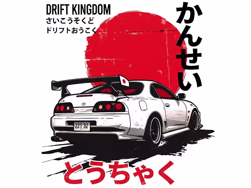 Cover image for Racing-inspired T-shirt graphics blending speed,