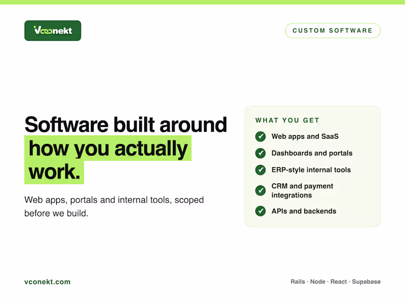 Cover image for Custom Software & Web App Development