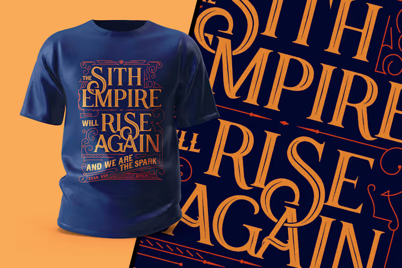 Cover image for Lettering themed apparel designs