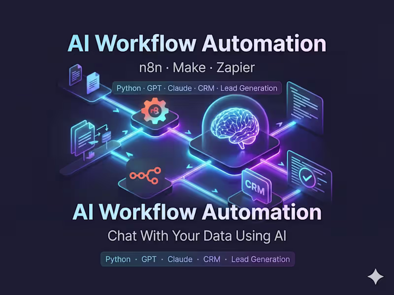 Cover image for AI Workflow Automation — n8n, Make & Zapier
