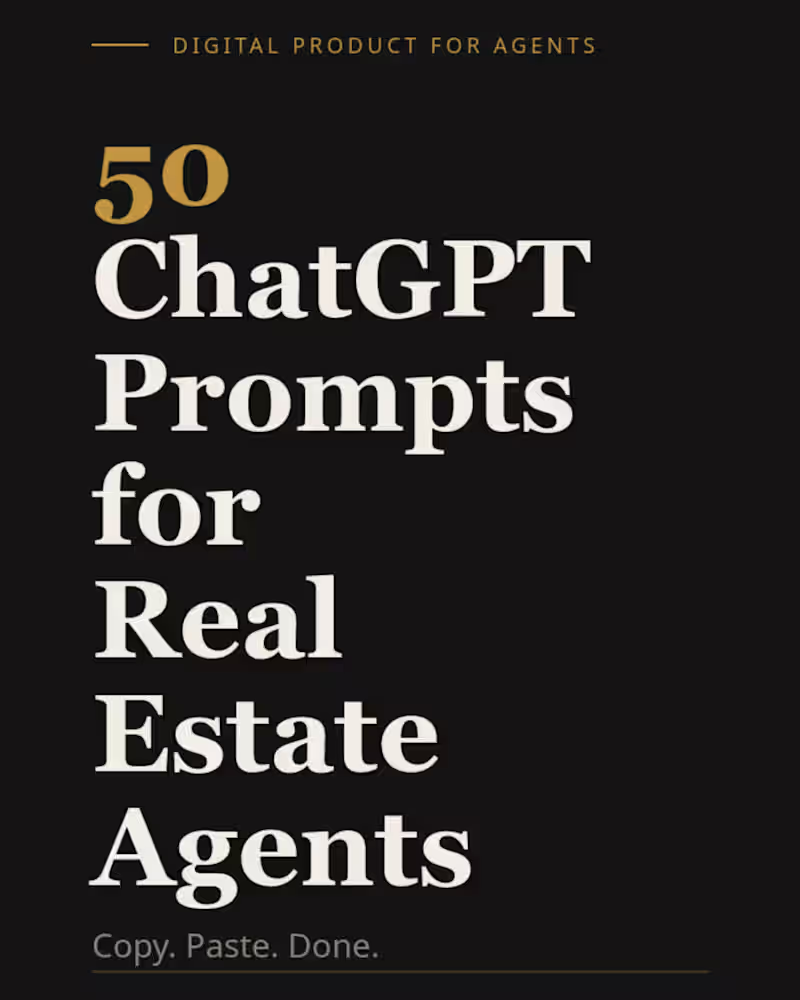 Cover image for AI Prompts for Real Estate