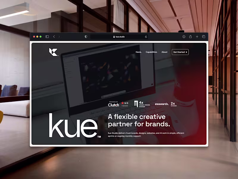 Cover image for Kue Studio Website: Branding, GSAP & Motion Build