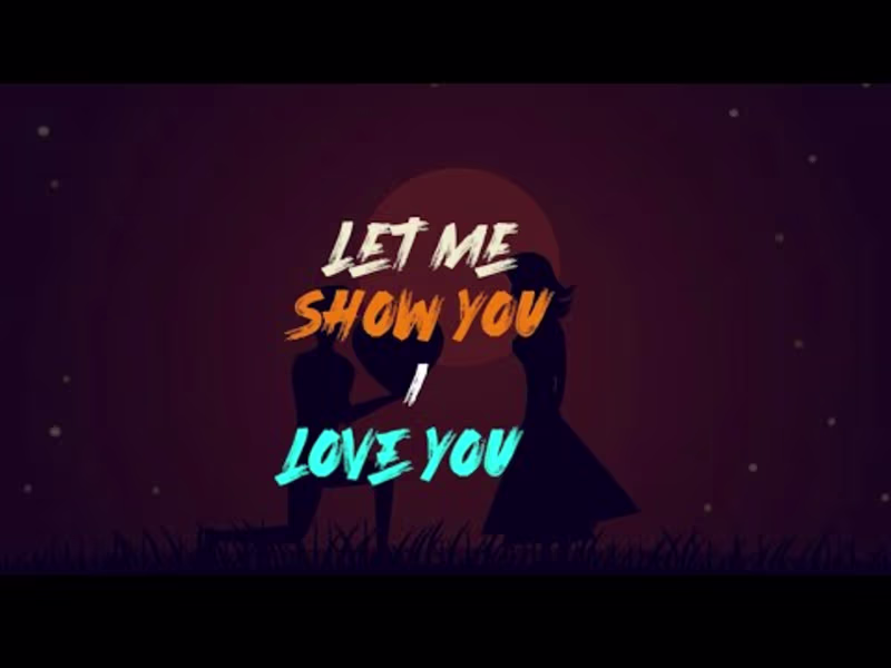 Cover image for Lyrics video animation for a song