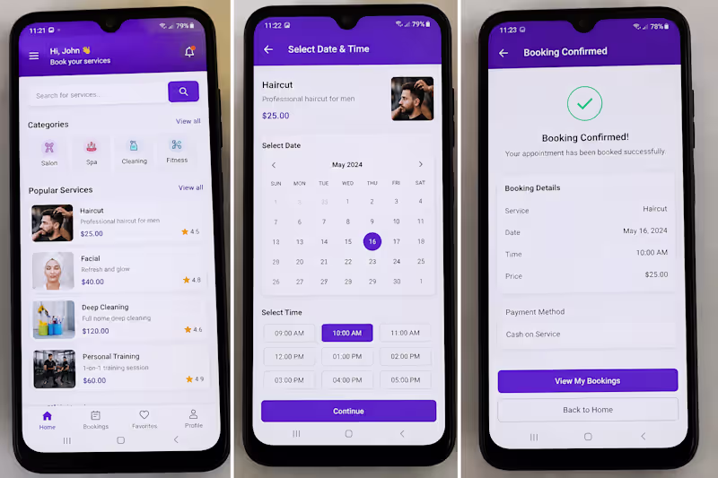 Cover image for Service Booking & Scheduling Mobile
