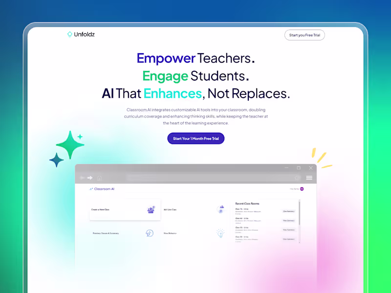 Cover image for Classroom AI | Website Design