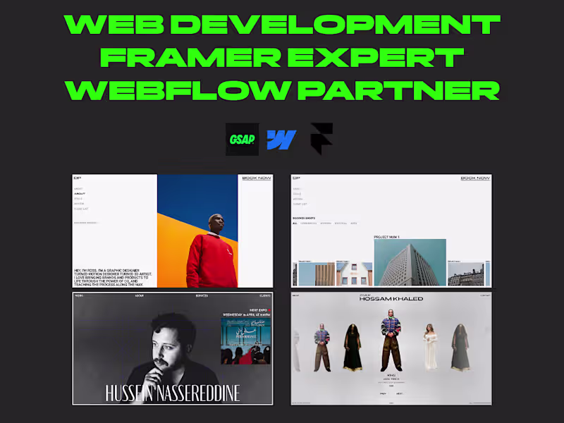 Cover image for Website Development — Webflow/Framer + GSAP