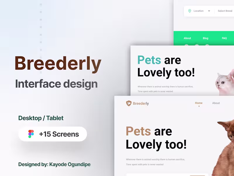 Cover image for Building a Friendly Pet Marketplace Interface I designed the...